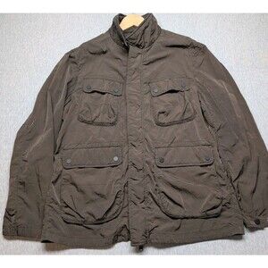 BANANA REPUBLIC  Jacket Men's Large Full Zip High Neck Lightweight Brown